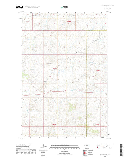 Bracket Butte Montana US Topo Map Image