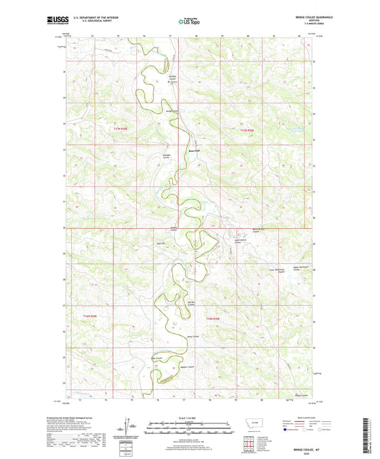 Bridge Coulee Montana US Topo Map Image