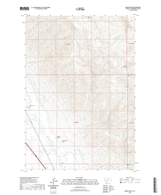 Briggs Ranch Montana US Topo Map Image