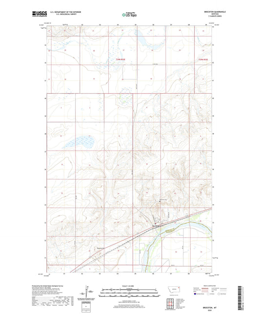 Brockton Montana US Topo Map Image
