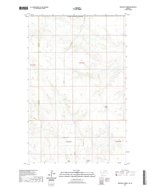Brockway Spring Montana US Topo Map Image