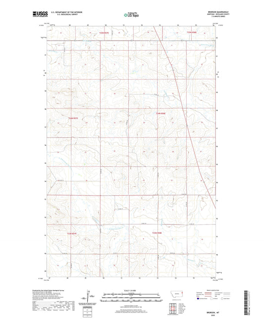 Brorson Montana US Topo Map Image