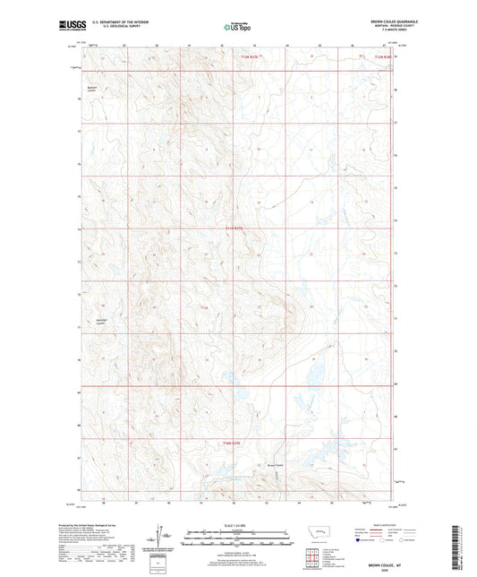Brown Coulee Montana US Topo Map Image