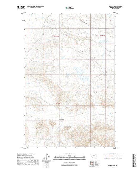 Buckley Lake Montana US Topo Map Image
