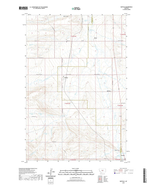 Buffalo Montana US Topo Map Image