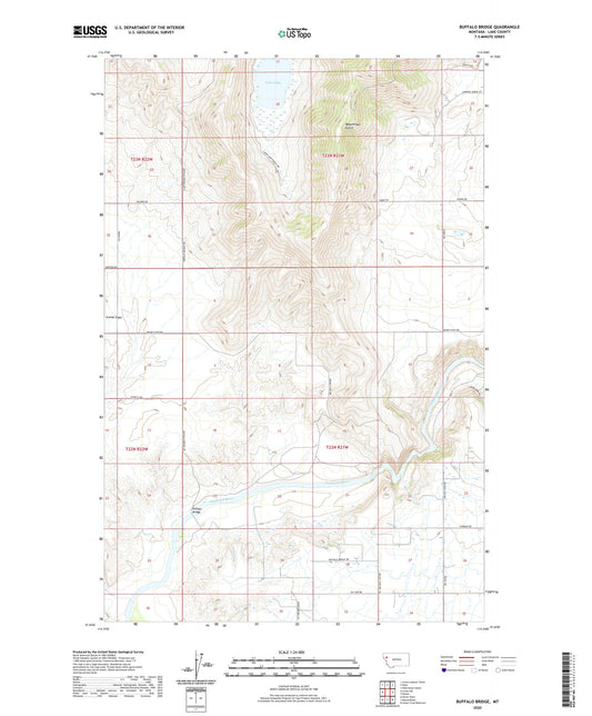 Buffalo Bridge Montana US Topo Map Image