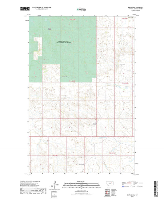 Buffalo Hill Montana US Topo Map Image