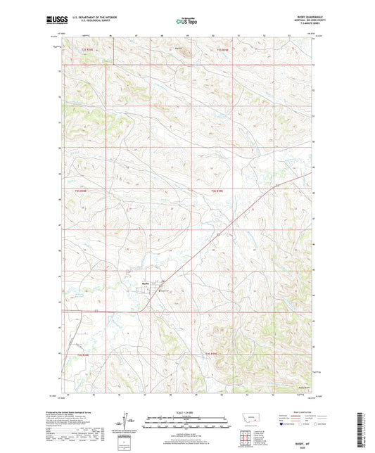 Busby Montana US Topo Map Image