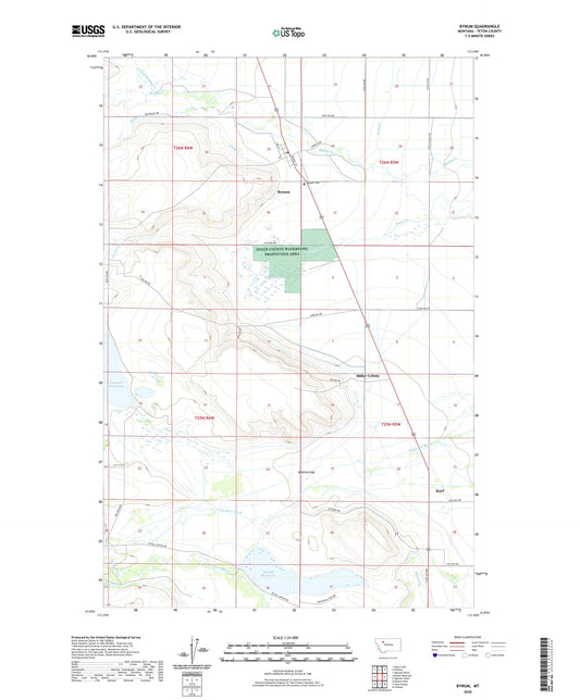 Bynum Montana US Topo Map Image
