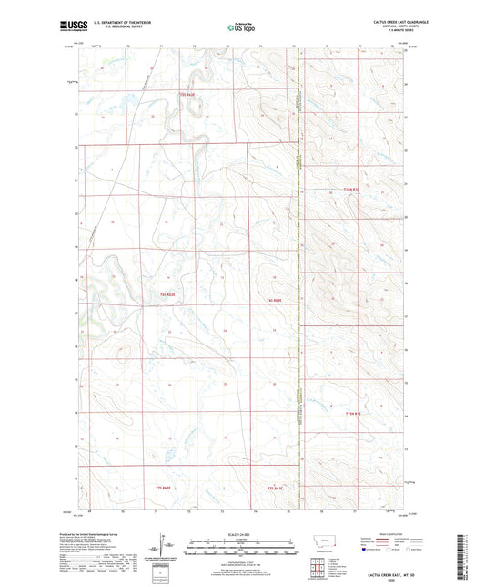 Cactus Creek East Montana US Topo Map Image