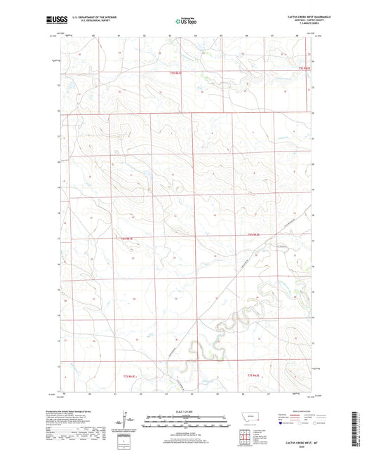 Cactus Creek West Montana US Topo Map Image