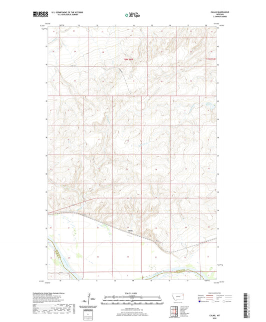 Calais Montana US Topo Map Image