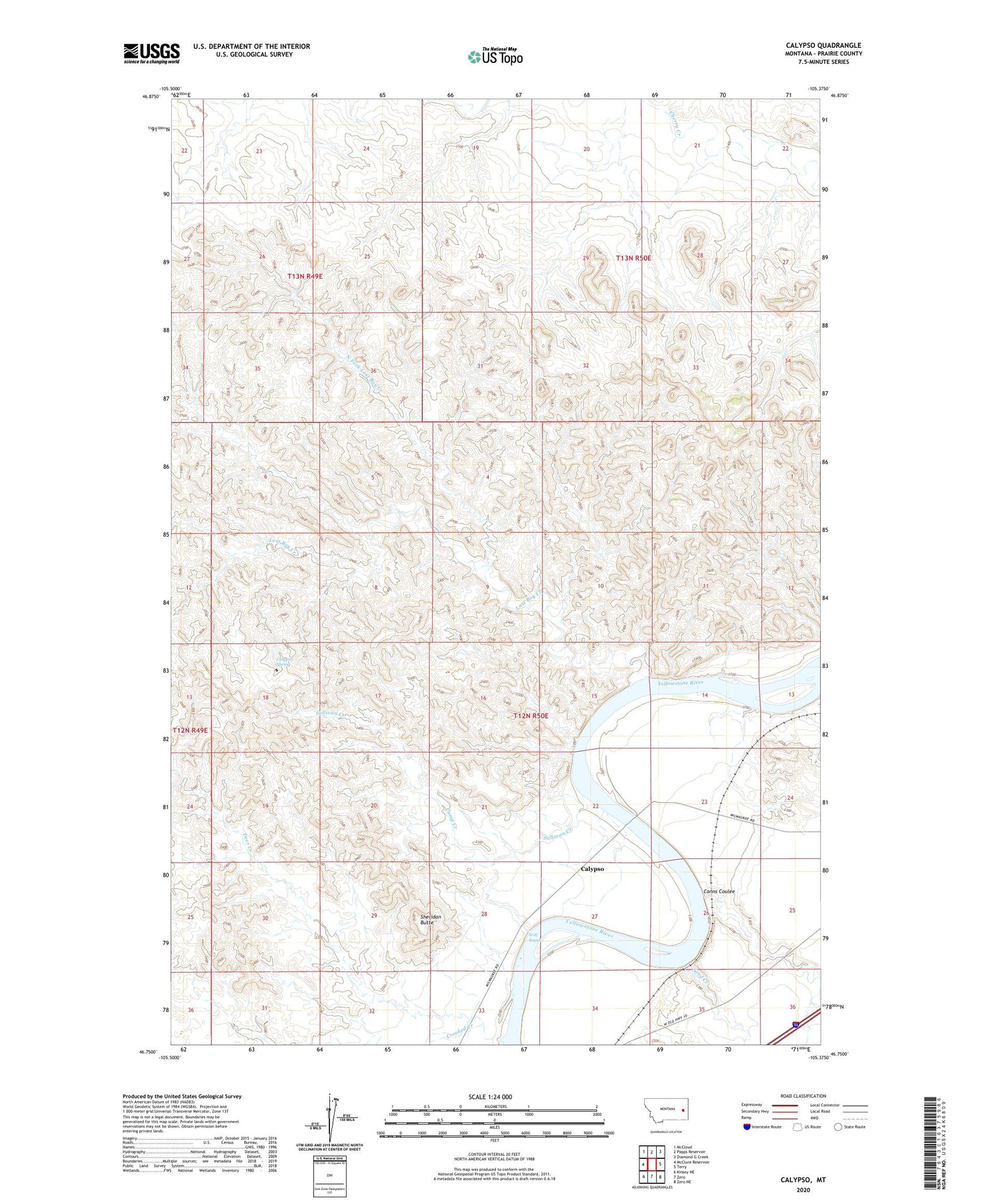Calypso Montana US Topo Map Image