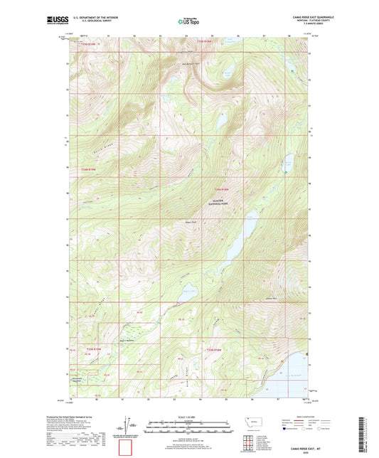 Camas Ridge East Montana US Topo Map Image
