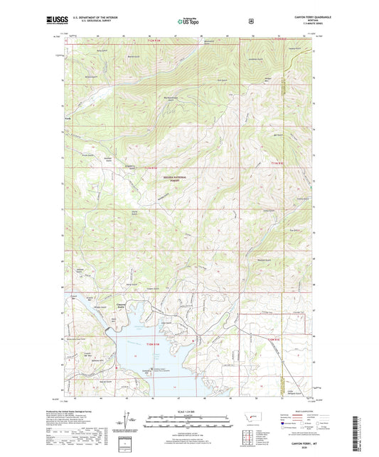 Canyon Ferry Montana US Topo Map Image