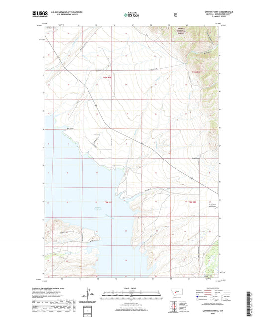 Canyon Ferry SE Montana US Topo Map Image
