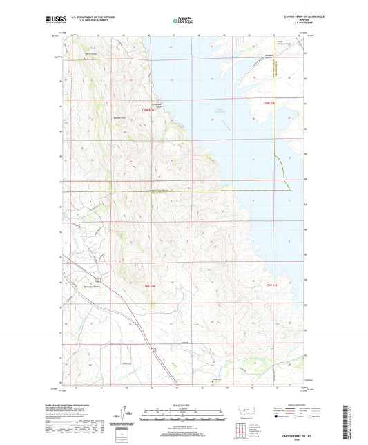 Canyon Ferry SW Montana US Topo Map Image