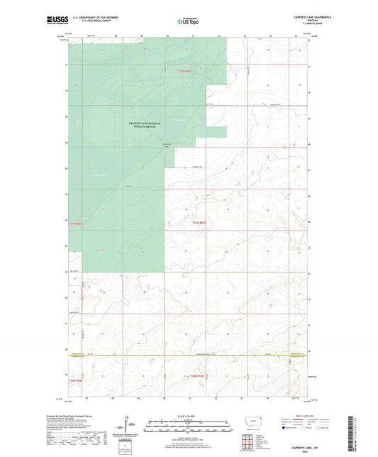 Capeneys Lake Montana US Topo Map Image