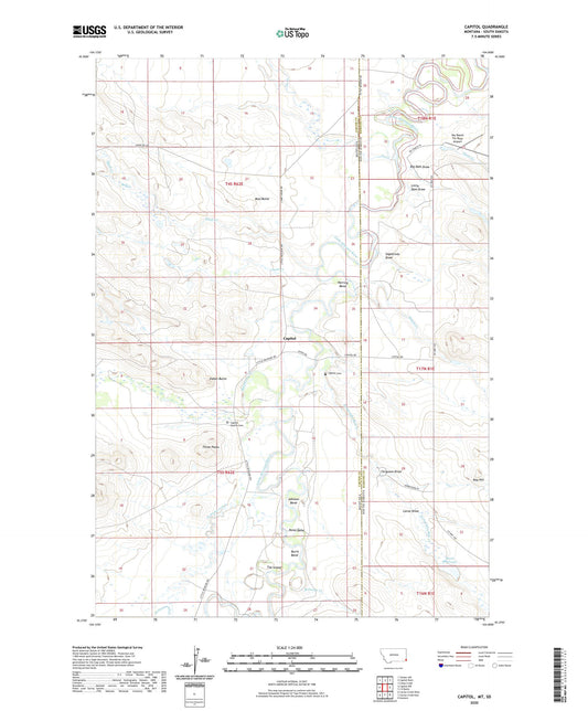 Capitol Montana US Topo Map Image