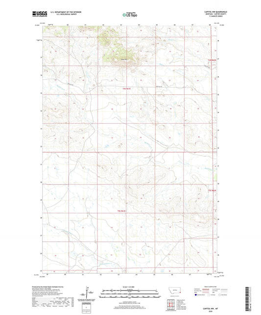 Capitol NW Montana US Topo Map Image