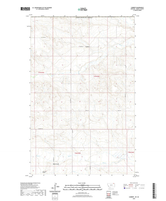 Carbert Montana US Topo Map Image
