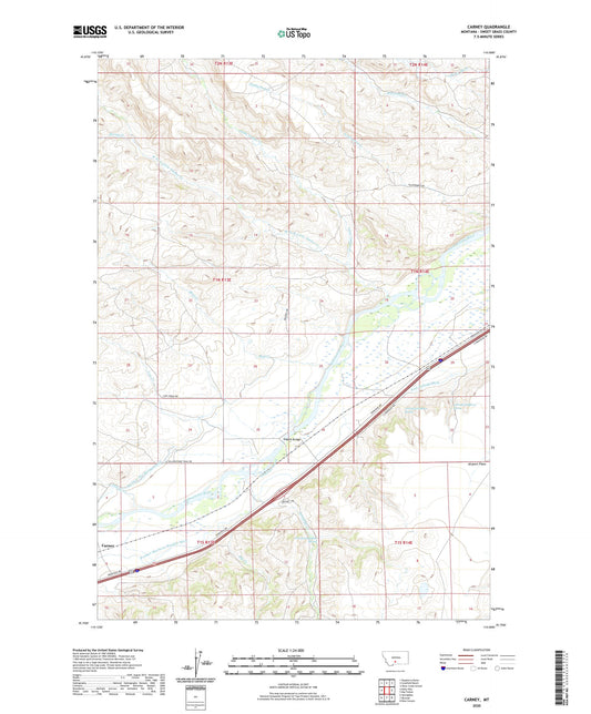 Carney Montana US Topo Map Image