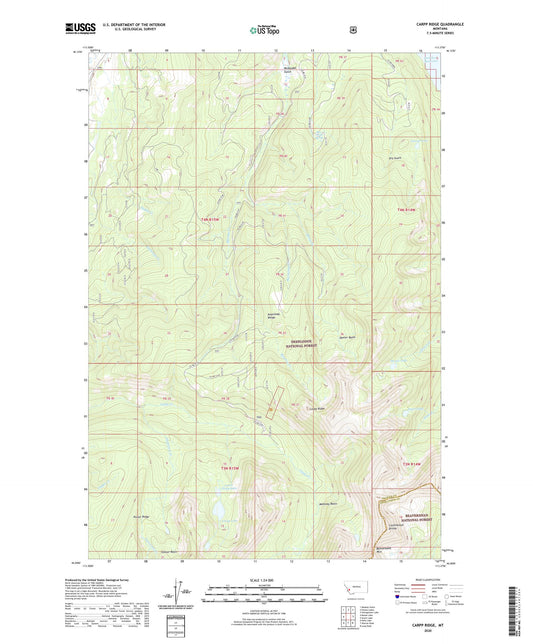 Carpp Ridge Montana US Topo Map Image