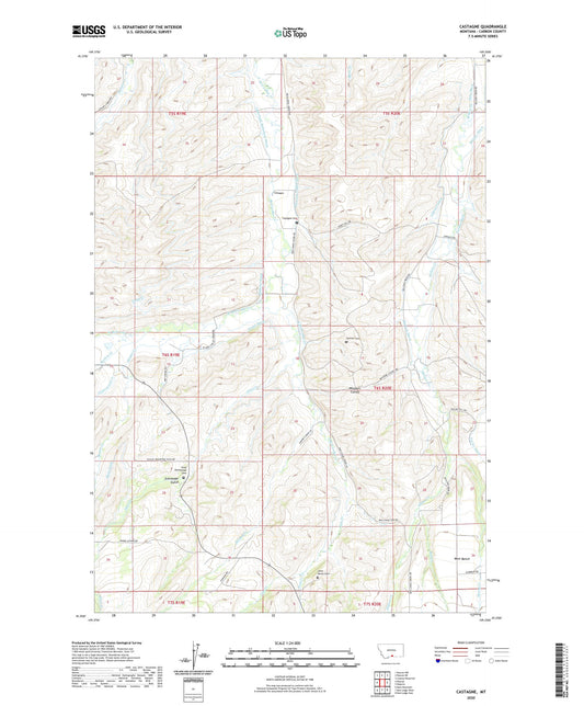 Castagne Montana US Topo Map Image