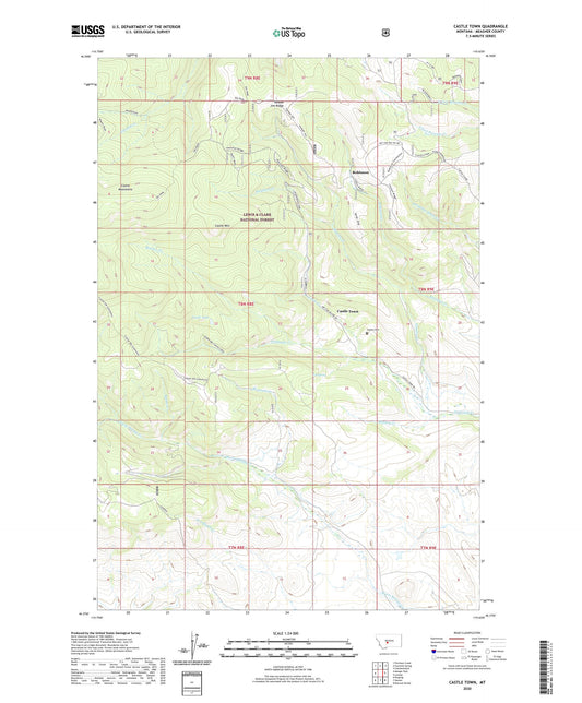 Castle Town Montana US Topo Map Image