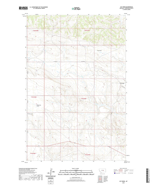 Cat Creek Montana US Topo Map Image