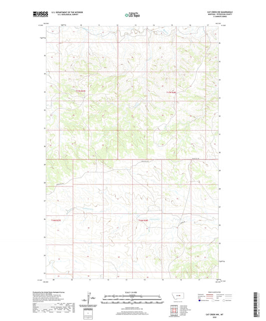 Cat Creek NW Montana US Topo Map Image