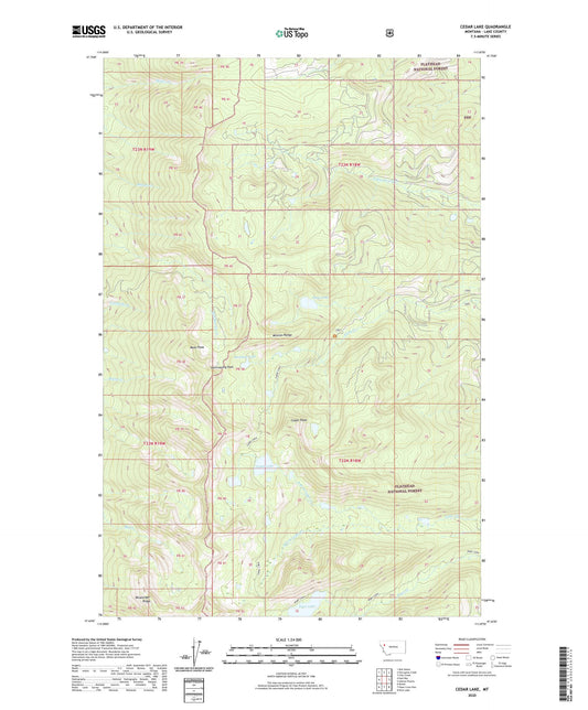 Cedar Lake Montana US Topo Map Image