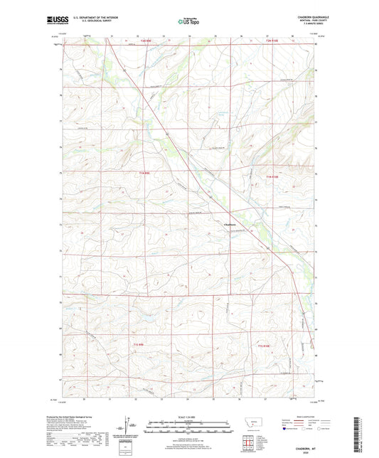 Chadborn Montana US Topo Map Image