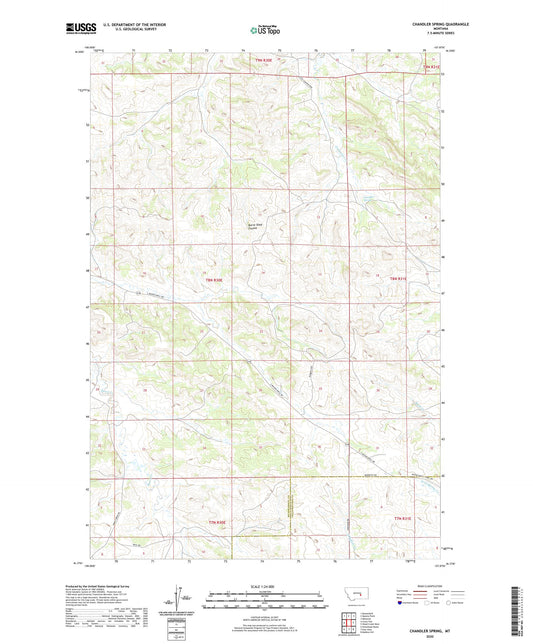 Chandler Spring Montana US Topo Map Image