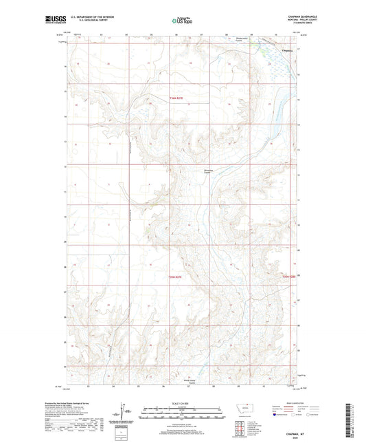 Chapman Montana US Topo Map Image
