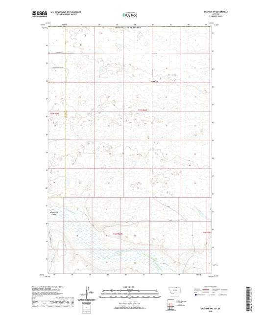 Chapman NW Montana US Topo Map Image