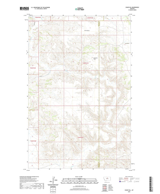 Chase Hill Montana US Topo Map Image