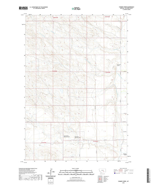 Chimney Creek Montana US Topo Map Image