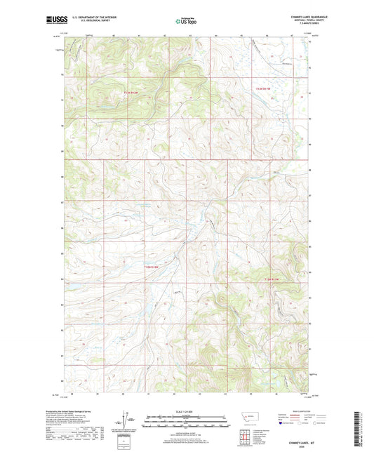 Chimney Lakes Montana US Topo Map Image
