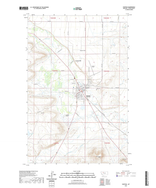 Choteau Montana US Topo Map Image