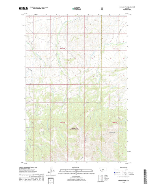 Cinnamon Peak Montana US Topo Map Image