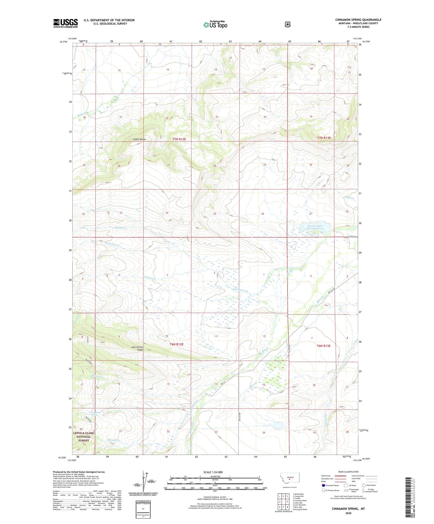 Cinnamon Spring Montana US Topo Map Image