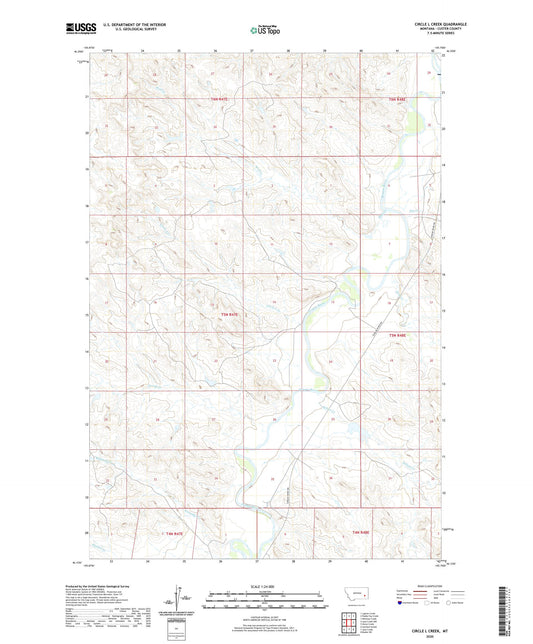 Circle L Creek Montana US Topo Map Image