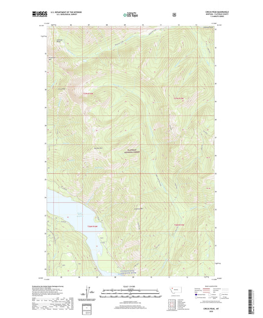 Circus Peak Montana US Topo Map Image