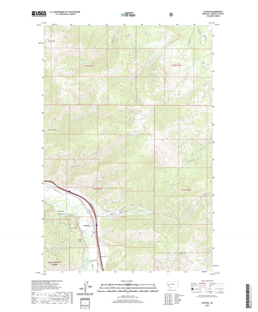 Clinton Montana US Topo Map Image