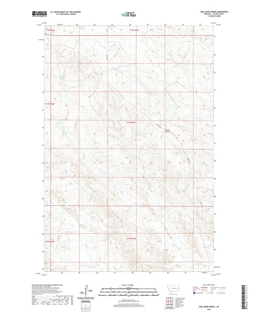 Coal Bank Spring Montana US Topo Map Image