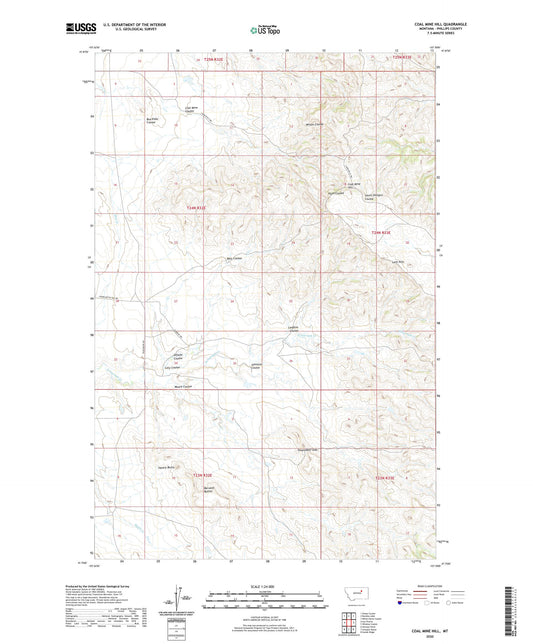 Coal Mine Hill Montana US Topo Map Image
