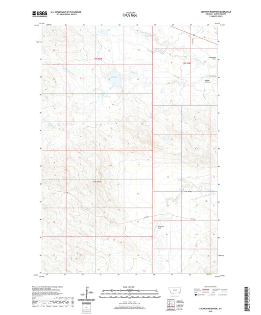 Cochran Reservoir Montana US Topo Map Image