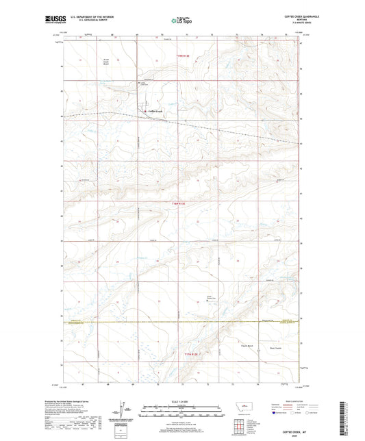 Coffee Creek Montana US Topo Map Image