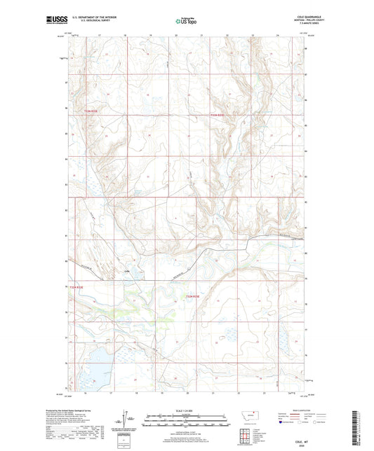 Cole Montana US Topo Map Image